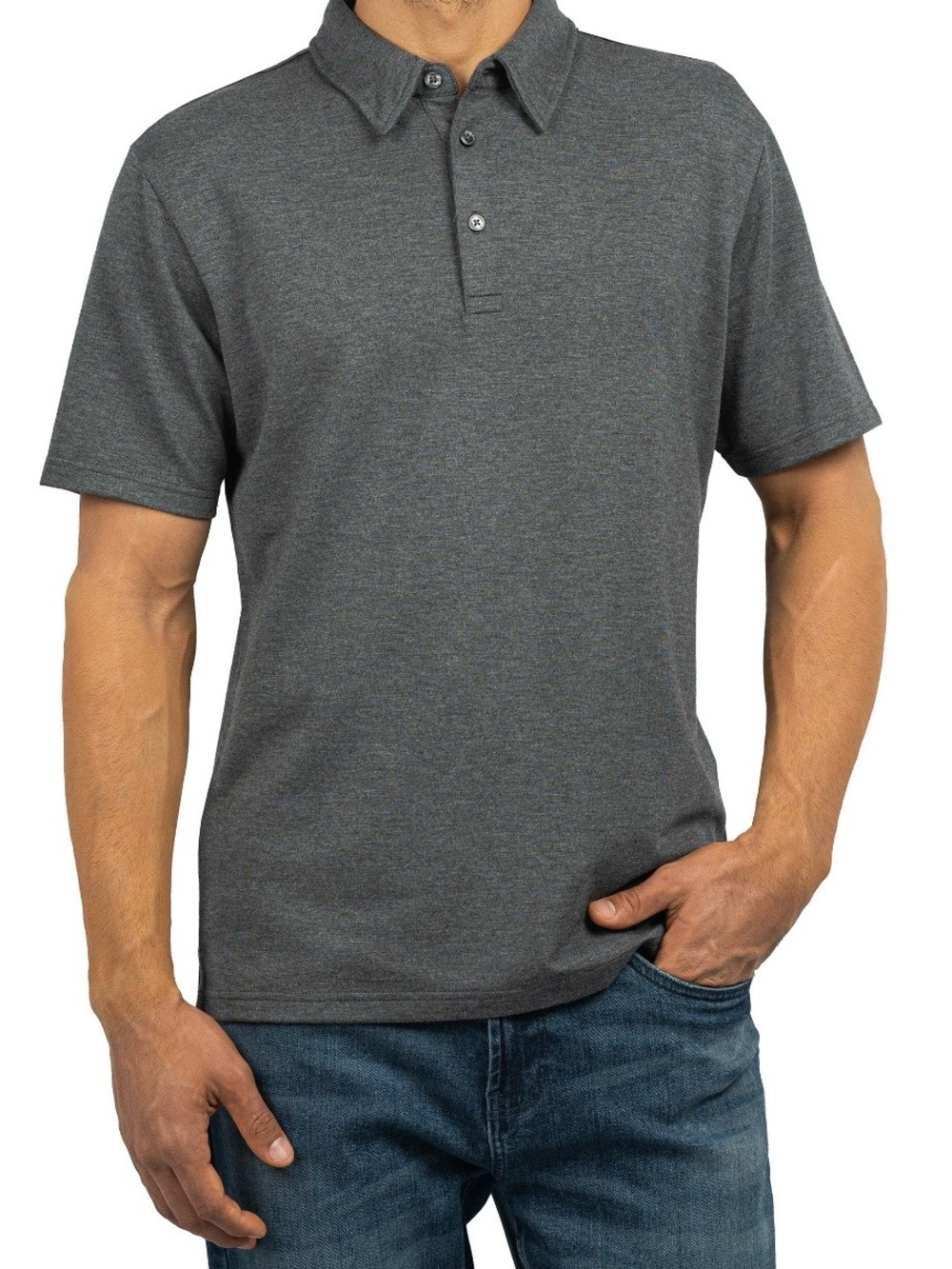 Jachs Short Sleeve Polo Shirt - Charcoal Gray